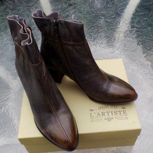 L'ARTISTE MODESTE BOOTS Grey/Brown Ombre size 41  Brand New - Never been worn